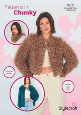Crocheted Loopy Stitch Cardigans & Snood in Stylecraft Special Chunky (10215) - PDF - CROCHET