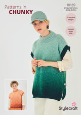 Round & Turtle Neck Tank Tops in Stylecraft Horizon Chunky (10189) - PDF