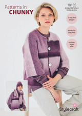 Up and Over Cardigan, Hat and Scarf in Stylecraft Horizon Chunky (10185) - PDF
