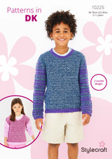 Girls & Boys Round Neck Sweaters in Stylecraft Special DK (10225) - PDF - CROCHET
