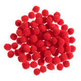Red Pom Poms (100pcs)