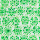 Spirit of Ireland: Embellished Shamrocks on White - 100% Cotton