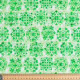 Spirit of Ireland: Embellished Shamrocks on White - 100% Cotton