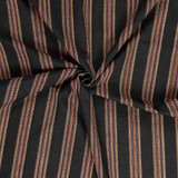 Recycled Ethnic Jacquard: Yellow Stripe on Black - Per ½ Metre