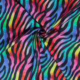 Cotton Poplin Print - Neon Ombre Zebra - Per ½ Metre