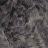 Long-Pile Fur in Dark Grey - Per ½ Metre