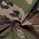Water-Repellent Polycotton in Camo - Per ½ Metre