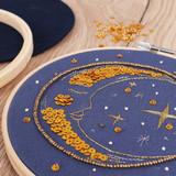 Embroidery Kit w/Hoop - Moon