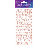 Adhesive Glitter Alphabet - Rose Gold