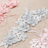 Pearl Appliqué w/Feathers