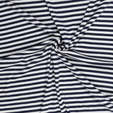 100% Cotton Jersey in Breton Stripe - Per ½ Metre