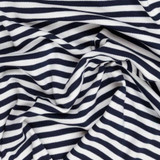 100% Cotton Jersey in Breton Stripe - Per ½ Metre