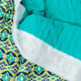 Double-Sided Quilted Viscose w/Lattice Geo in Pistachio - Per ¼ Metre