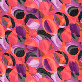 Soft Touch Viscose Satin w/Abstract Circles - Per ½ Metre