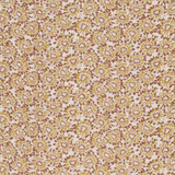 Spanish Pure Linen Vintage Floral in Avocado & Tan - Per ½ Metre