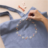 Craft Kit Embroidery - Tote Bag Blue