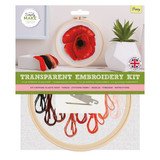 Transparent Embroidery Kit - Poppy