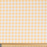 Gingham Lemon Cream - 100% Cotton