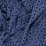 100% Cotton Eyelet Broderie Anglaise in Navy - Per ½ Metre