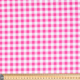 Gingham Fuchsia - 100% Cotton