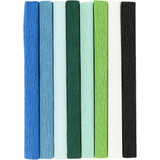 High Quality Crepe Paper Pack (8pcs) - Blue/Green