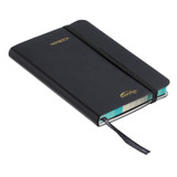 A6 Rainbow Edge Lined Notebook - Black