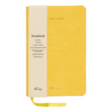 A6 Rainbow Edge Lined Notebook - Yellow
