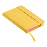 A6 Rainbow Edge Lined Notebook - Yellow