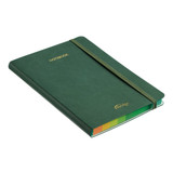 A5 Rainbow Edge Lined Notebook - Olive