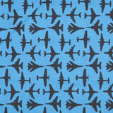 Aircrafts on Blue - 100% Cotton