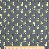 Green Tractors on Grey - 100% Cotton
