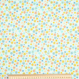 Larchwood: Flowers on Aqua - 100% Cotton