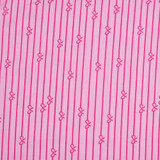 Pink Stripes with Bows - 100% Cotton