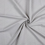 White Honeycomb on Grey - 100% Cotton