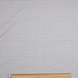 White Honeycomb on Grey - 100% Cotton
