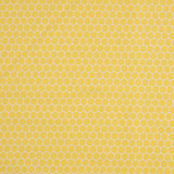 White Honeycomb on Yellow - 100% Cotton