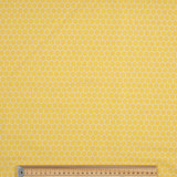 White Honeycomb on Yellow - 100% Cotton