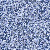 White Swirls on Navy - 100% Cotton