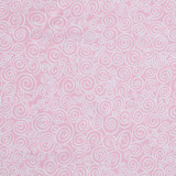 White Swirls on Rose - 100% Cotton