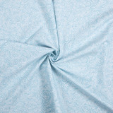 White Swirls on Summer Blue