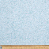 White Swirls on Summer Blue