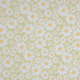 Daisies on Mint - 100% Cotton