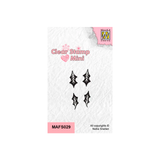 Clear Mini Stamps (4pcs) - Holly Leaves