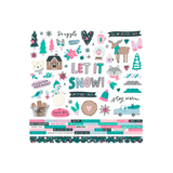 12" x 12" Cardstock Stickers (91pcs) - Feelin' Frosty