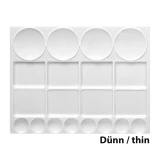Thin Plastic Paint Palette w/Bowls - Rectangle