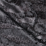 Animal Jacquard on Black Stretch Velour - Per ½ Metre