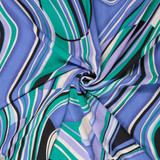 Pucci Style Printed Viscose in Jade - Per ½ Metre