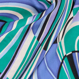 Pucci Style Printed Viscose in Jade - Per ½ Metre