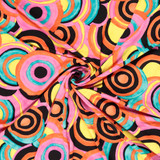 Psychedelic Neon Swirl Viscose Jersey - Per ½ Metre