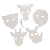 Crafty Bitz Decorate Your Own Masks (16pk) - Jungle Animals